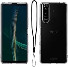 Xperia5 III SO-53B SOG05 Case, TPU Clear, Xperia 5 Three, Transparent, Soft Case, Silicone Strap Included