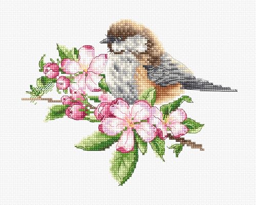 Image of Luca-S Cross Stitch Kit B1194 The tit on the Branch