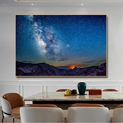 Amazon.co.jp: ベッドルームウォールアート 天の川 絵画インテリアの