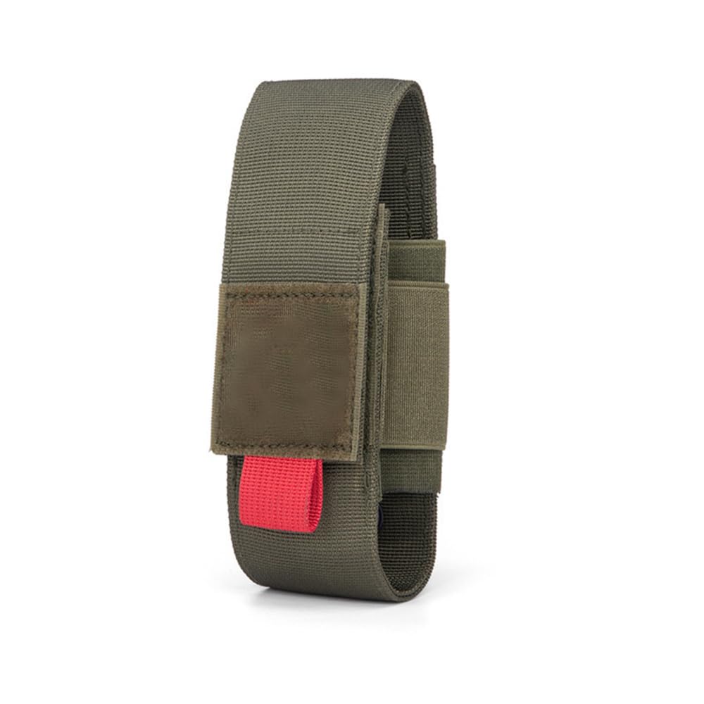 Molle Flashlight Holster, Torch Holder with Side Elastic Storage Tool Holder Pouch for Duty Belt Vest Chest Rig — image 1
