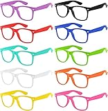 OWL Wholesale 10 Pack Classic Vintage Clear Lens Sunglasses Colored Frame