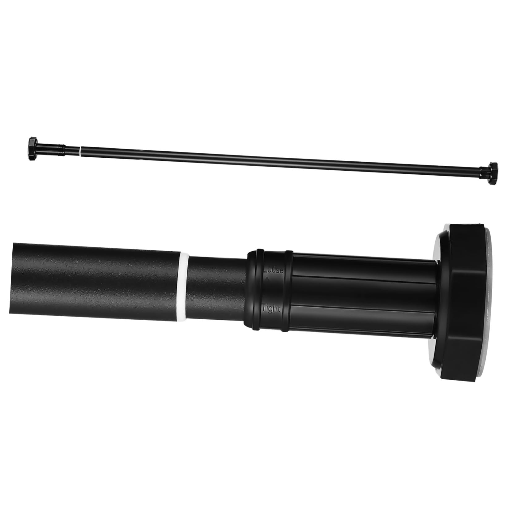 Tringle à Vêtements Extensible Noire en Acier Inoxydable 110-200 Cm