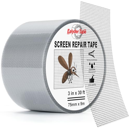 3" x 30FT Grey Window Screen Repair Tape Fiberglass Mesh Patch Tape