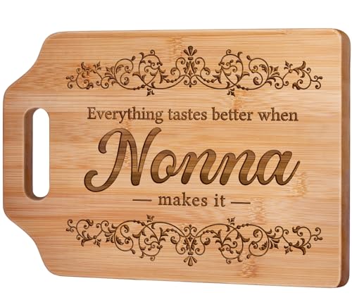 AceThrills Nonna Gifts for Nonna birthday Gifts for Nonnas from Grandkids - Engraved Bamboo Cutting Board 12.3"L x 8.7"W x 0.4"Th by AceThrills - Used condition - US$13.99