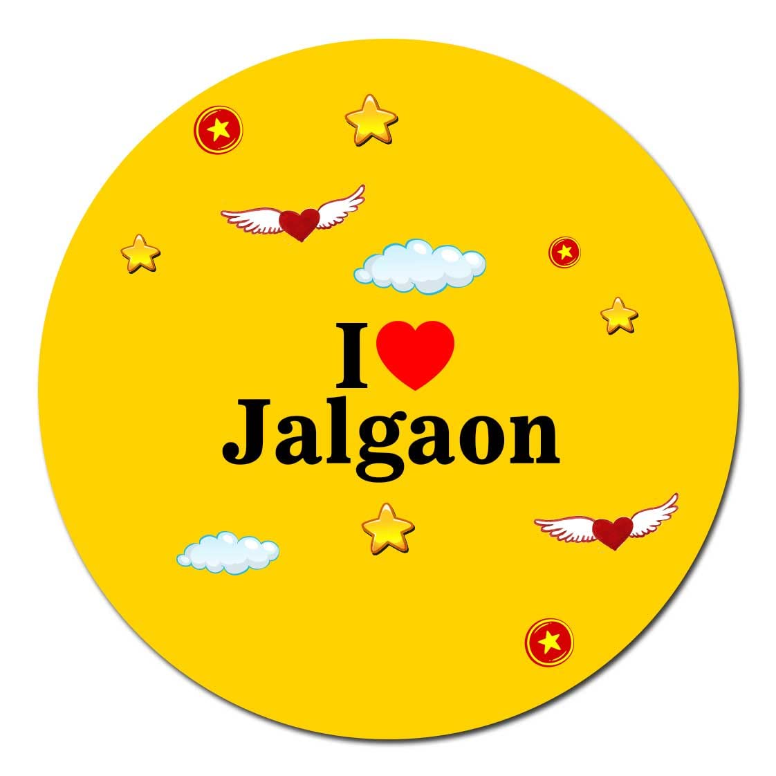 - ARTBUG I Love Jalgaon City/State Decorative Fridge Sticker Magnet, Souvenir for Home, Kitchen, Pefect Gift for Friends, Kids and Relatives