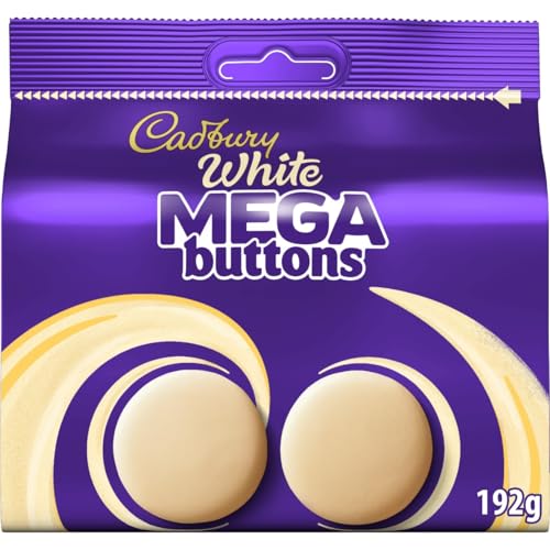 Cadbury White Mega Buttons White Chocolate Share Pouch 192 g (Pack of 1)