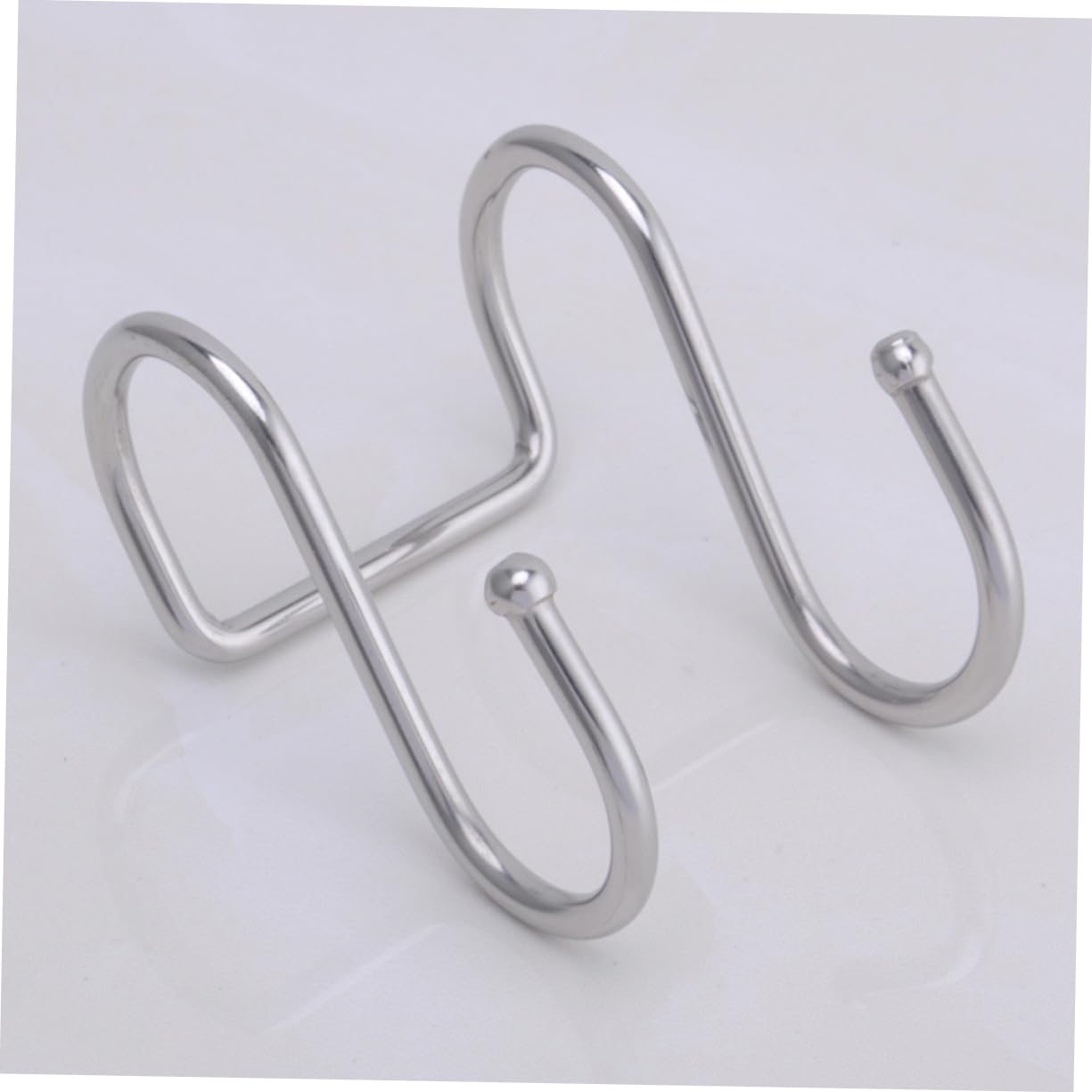 VILLFUL 4 Pcs Home Hanging Shelf Over Door Hook Hanging Shelf for Plants Door Back Hanging Rack Cabinet Hooks Stainless Steel Hooks Door Back Hanging Hooks Double s Storage Hook Silver