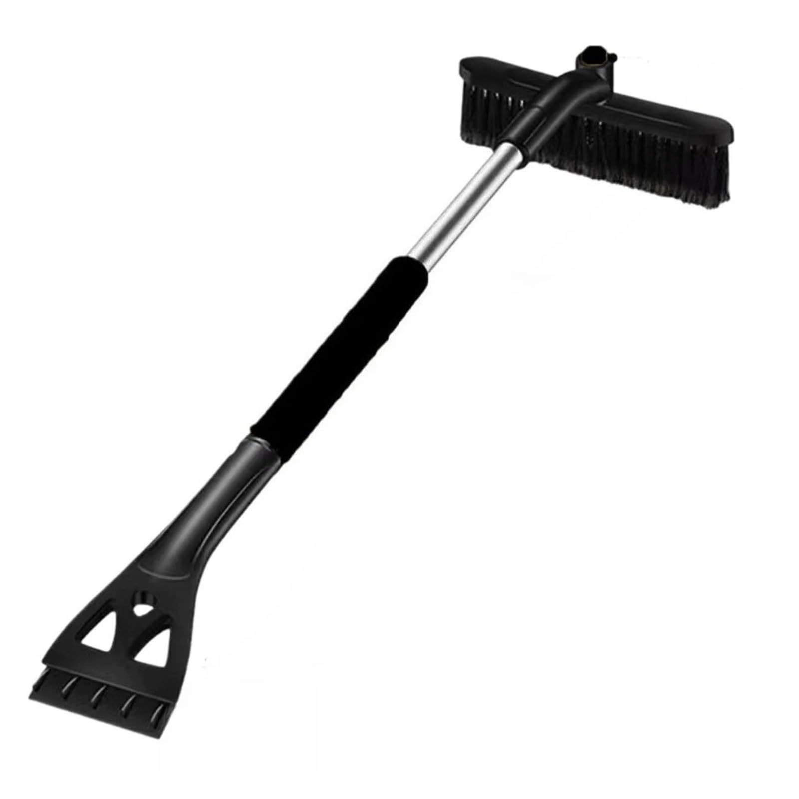 3 in 1 Detachable Car Snow Shovel & Ice Scraper, Extendable Car Snow Scraper with Brush & Foam Grip, For Winter Vehicle Windshield Defrosting Use(Black)