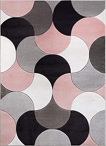 Image of Mordern Design Handmade Tufted Carpet Pure Woollen Export Quality Carpet for Living Room, Bedroom Hall [ Size 14 x 14 Round, Color Multi A5 ]