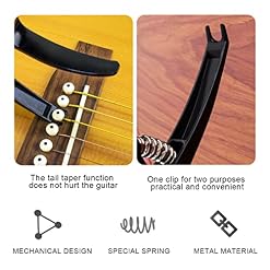 MenYiYDS Capo de guitare capo capo pour presque toutes les guitares capo de guitare capo de guitare (noir) - Les Beatles, Paul McCartney, John Lennon, RIngo Starr, George Harrison MenYiYDS Capo de guitare capo capo pour presque toutes les guitares capo de guitare capo de guitare (noir) – Image 4