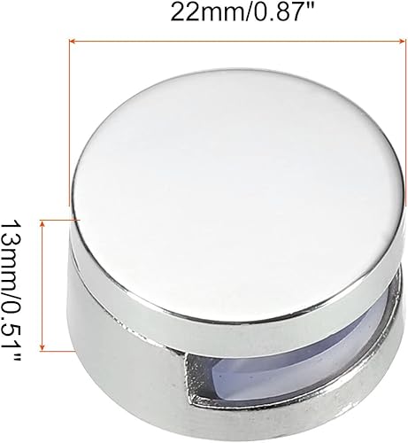 Miniatura 2 de HARFINGTON Clips para espejo, 6 clips de vidrio flotantes para espejo de 3 a 0.197in de grosor, clips de espejo de baño para espejo sin marco,