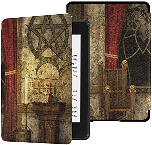 XIANRENGE Kindle Voyage Case 2014 - Kindle-Hülle Für Kindle Voyage (2014 Veröffentlicht, Modell Nr. Nm460Gz) - Bemalte Hülle Mit Auto Sleep/Wake, Retro Magic Cover