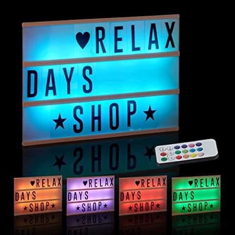 Relaxdays, weiß Lightbox mit Farbwechsel Cover