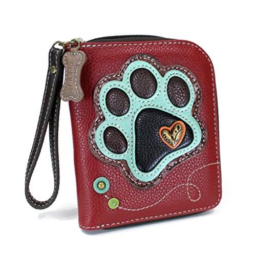 Image of CHALA Zip Around Wallet, Wristlet, 8 Credit Card Slots, Sturdy Pu Leather