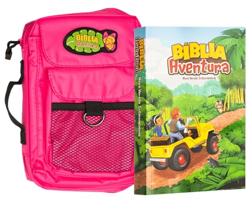 Bíblia Aventura para crianças, NVI, edição especial com bolsa ros...