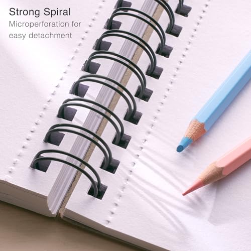 Artisto Watercolor Pads 5.5x8.5”, Pack of 3 (90 Sheets), Spiral Bound, Acid-Free Paper, 140lb (300gsm), Perfect for Most Wet & Dry Media, Ideal for Beginners, Artists & Professionals - Image 6