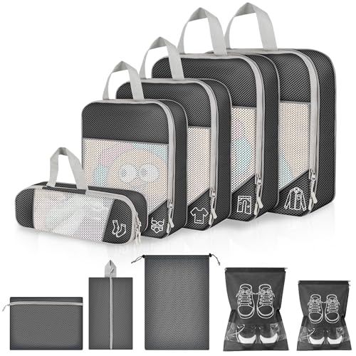 Organisateur Valise, Packing Cubes Compression Sac Rangement Valises, Organiseur de