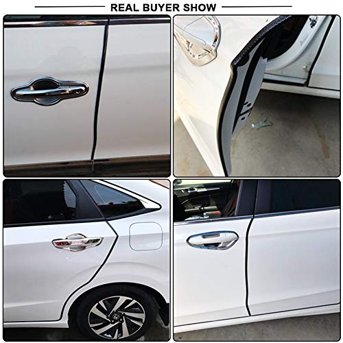 Goodream Door Edge Guard, Automotive Scratch Protector Molding U Shape Edge Trim Black Rubber Seal Universal Fit For Car Suv Truck Sedans Exterior Accessories, Anti Collision Strip With Steel (16Ft) #TOP6