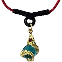 Red String Naga Serpent Necklace with Sea blue Amethyst Stone Adjustable Lucky Charm Pendant, Spiritual Protection Jewelry, Feng Shui Wealth & Energy Gift