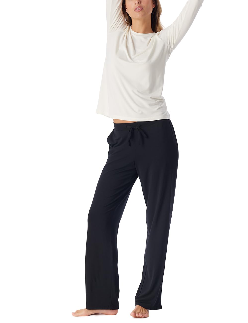 Schiesser Damen Schiesser Damen Schlafhose Lang Lounge Marleneschnitt Modal - Mix + Relax Pyjamaunterteil (1er Pack)