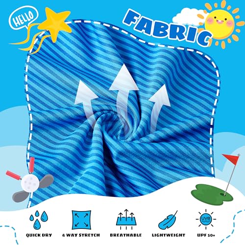 Image of Boys Polo Shirts Short Sleeve Striped Performance Moisture Wicking Dry Fit Golf Shirts for Boys Youth Kids