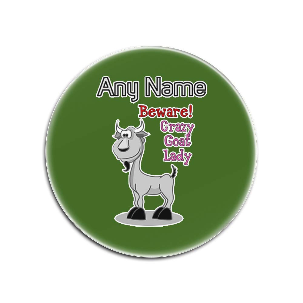 Dessous-de-verre en verre Crazy Goat Lady, l'idée cadeau personnalisable et drôle pour elle
