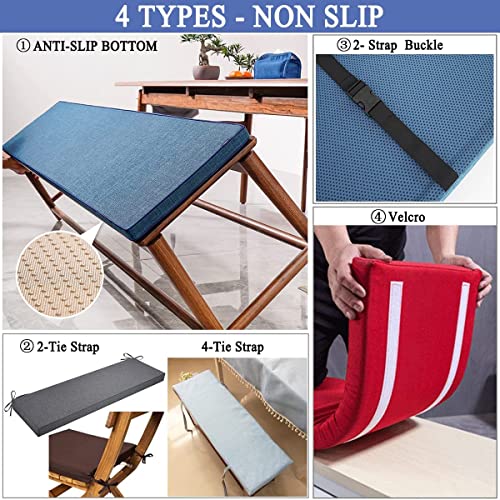 Aocase Bankkissen in individueller Größe, Sitzkissen aus hochelastischem Schaumstoff mit abnehmbarem Bezug und Rutschfester Unterseite für Bank, Stuhl, für Küche, Zuhause, Garten, Schaukel, Terrasse – Bild 4