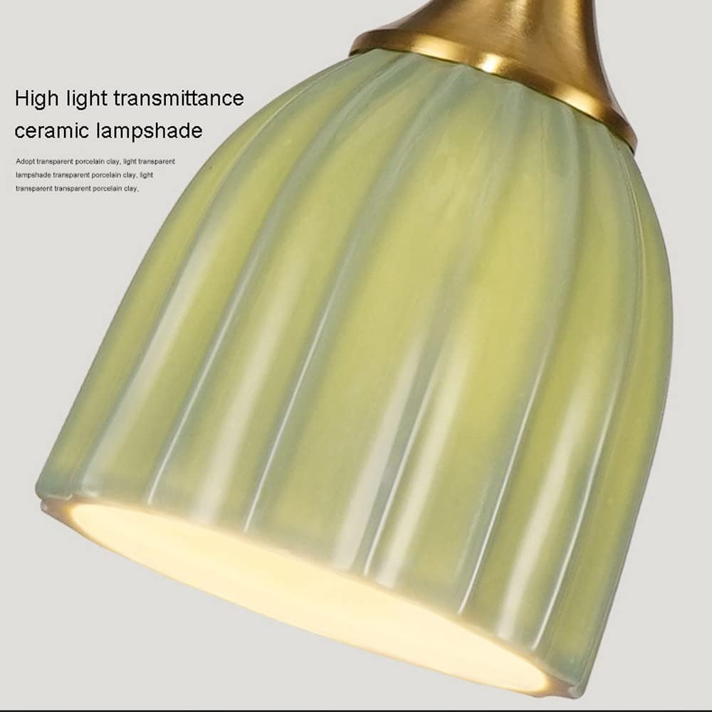 Lampadario in ceramica a coste di metà secolo E27, moderno stile rustico, con paralume in metallo a cupola, lampada a sospensione lineare nordica per isola da cucina, ristorante, soggiorno, bancone d