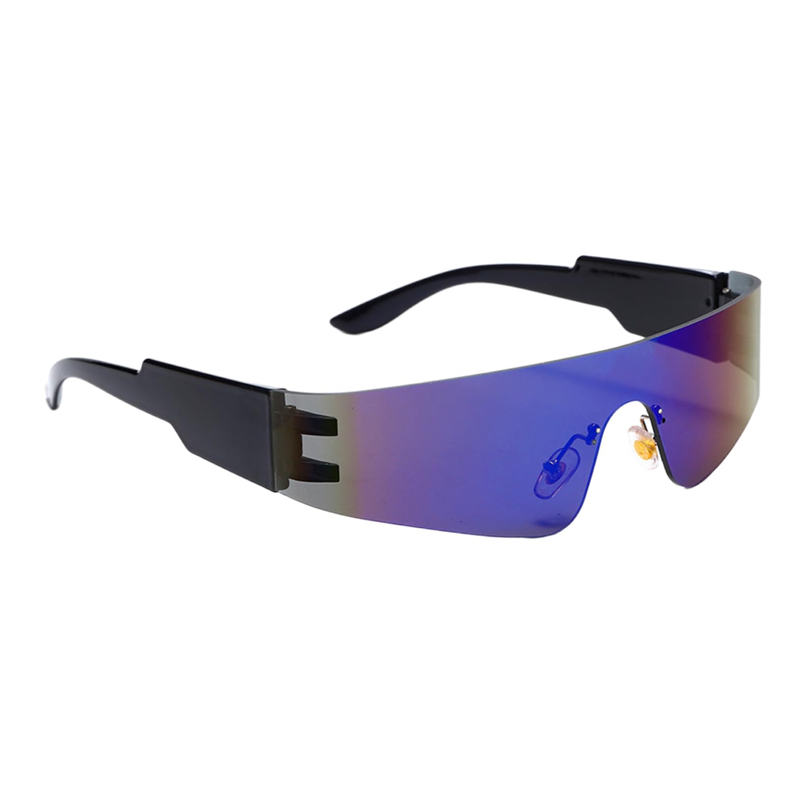 GMBYLBY Cool Futuristic Wrap Around Sun Glasses For Men And Women Fashionable Punk Styles Eyeglasses With UV400