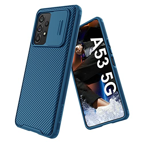 Nillkin Polycarbonate A53 5G Case, For Samsung Galaxy A53 5G A Series Smartphone Case, Camshield Pro Case with Slide Camera Cover, For Galaxy A53 5G Case 6.46” -2022 (Blue)