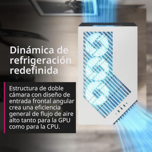 Chasis PC ATX Airflow APNX V1 con gestión de cables y montaje vertical de GPU 2