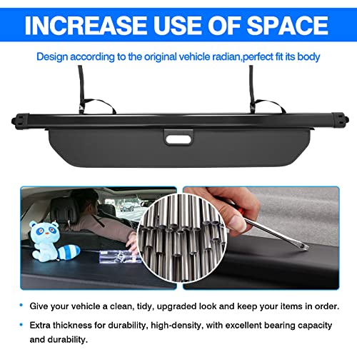 Image of Powerty Cargo Cover for 2016-2022 Honda Pilot Trunk Cover Retractable Trunk Shielding Shade for Pilot Accessories No Gap (NOT for Honda Passport or Pilot EX 2016)