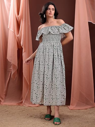 Image of PURVAJA Women's Cotton Dress(Floe-187-190)