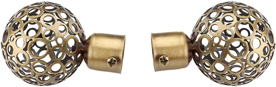 Curtain Rod Ends Drapery Curtain Rods Poles Iron Ends Caps Finials Copper 2pcs