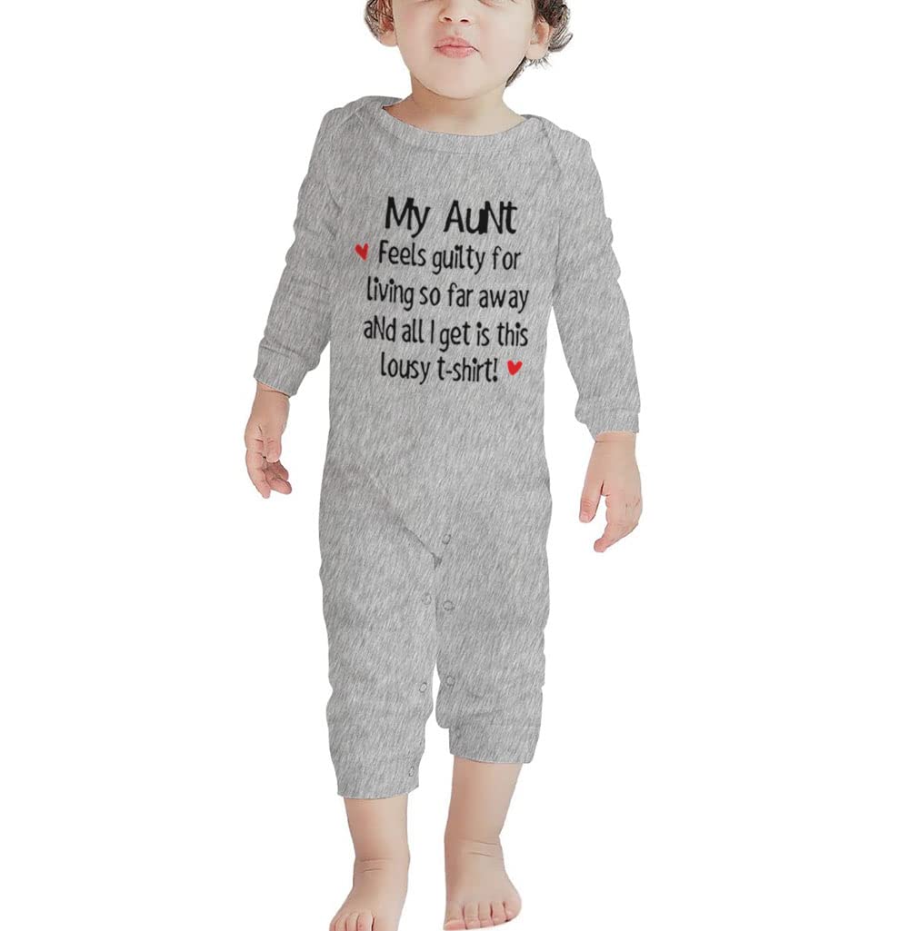 Poemsimai My Aunt Feels Guilty Baby Bodysuit Infant Bodysuit Footed Playsuit Unisex