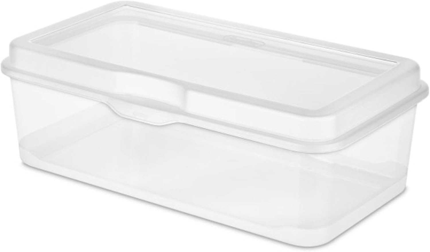 Sterilite 12-Pack FlipTop Stackable Rectangular Storage Bin with Hinging Lid, Clear