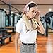 MKay Bluetooth Headphones Wireless, Girls Over Ear Headset V5.0 with Microphone, Foldable & Lightweight, Support Tf Card MP3 Mode and Fm Radio for Cellphones Laptop TV-Rose Gold