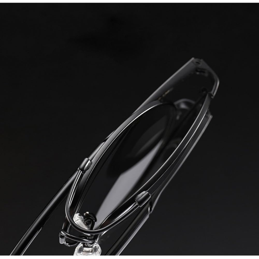 Polarisierte, photochrome Sonnenbrille aus Titan für Herren, die im Freien Auto fahren möchten.