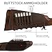 BronzeDog Leather Cartidge Buttstock Shotgun Shell Holder Hunting Buttstock Ammo Holder Pouch Bag For Rifles Shotgun Shell Pouch Shell Holder Stock .300 .30-06 .308 Cal (Brown)
