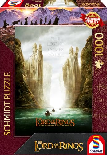 Schmidt Spiele 58549 Lord Rings, Fellowship of The Ring, 1000 Piece Puzzle, Multicolor