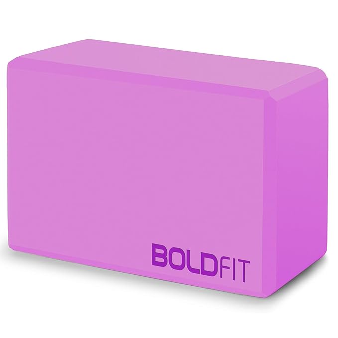 Boldfit Yoga Blocks High Density Foam Yoga Brick for Stretching, Balancing pose for Yoga, Exercise and Fitness Yoga Block Premium Yoga Accessories for Women & Men Yoga Equipment Pack of 1 -Purple at Rs. 399