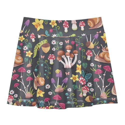 Girls Athletic Skirt with Built in Shorts Flowy Girl Golf Skirt Cheerleading Skirts with Pockets