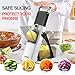 QYKIC Upgrade Safe Mandoline Slicer for Kitchen, Vegetable Chopper Slicer, Potato Slicer Thickness Adjuster, French Fry Cutter, Veggie Onion Dicer Faster Kitchen Mandolin for Meal Prep (White)
