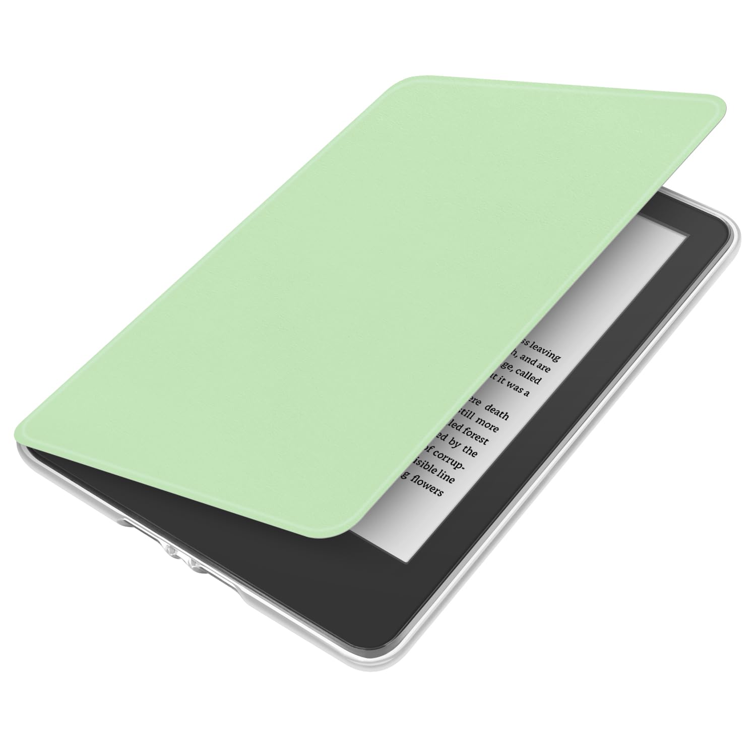 Schutzhülle für Kindle Paperwhite 12th Generation 2024 17.8 cm & Kindle Colorsoft Signature Edition 17.8 cm, mit Aufklebern, PU-Hülle + transparente TPU-Hartschale mit Handschlaufe