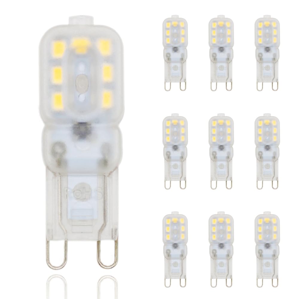 Chao Zan G9 LED Bulb 2.5W, 360 ​​° Degree Beam Angle, AC 220V LED Light Bulb, Energy Saving, Non-Dimmable (Warm White, 10 Count)