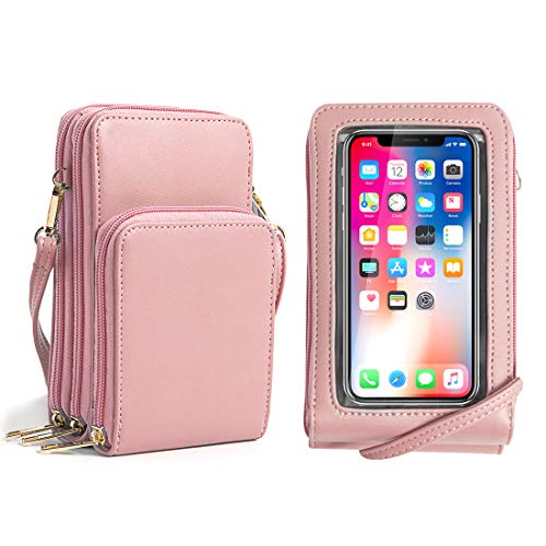 Image of Crossbody Cellphone Purse Women Touch Screen Bag RFID Blocking Wallet Handbag Shoulder Strap