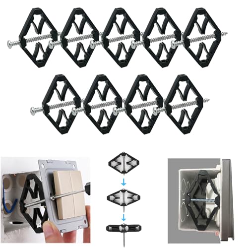 CTRICALVER Lot de 9 pcs de type 86 pour réparation de cassette de support de tige d'électricien Accessoires de fixation murale