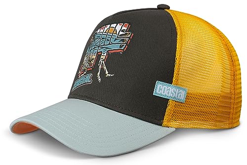 Casquette trucker Coastal Chill Out bicolore olive et turquoise avec maille aérée