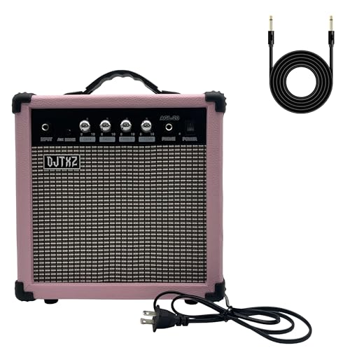 DJTXZ - Amplificador de guitarra eléctrica, amplificador de práctica de 20 W con controles de...