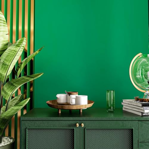 Image of HOME13 Matte Wallpaper Peel & Stick Contact Paper Decorative Self Adhesive Vinyl Wallpaper for Kitchen Cabinet Furniture Countertop Waterproof (24inches By 120inches, Dark Green Matte Wallpaper)